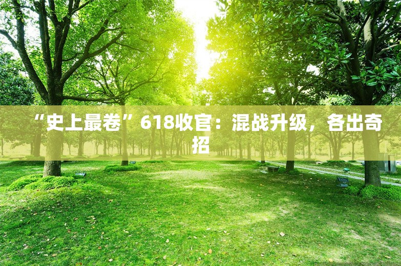 “史上最卷”618收官：混战升级，各出奇招