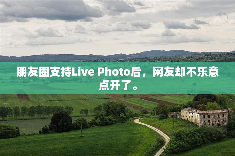 朋友圈支持Live Photo后，网友却不乐意点开了。