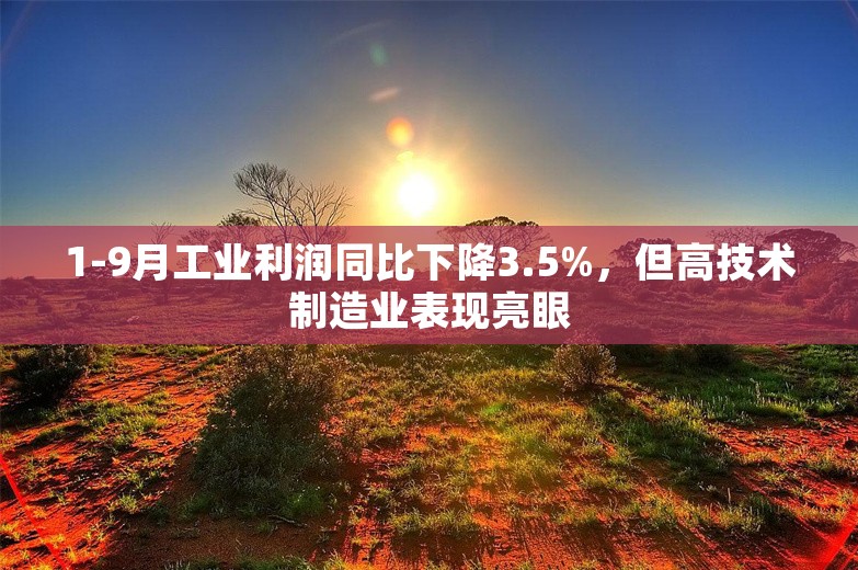 1-9月工业利润同比下降3.5%，但高技术制造业表现亮眼