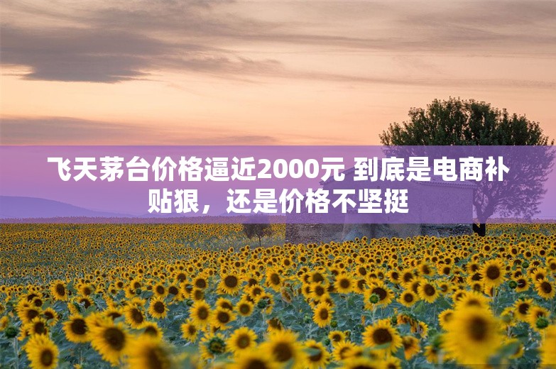 飞天茅台价格逼近2000元 到底是电商补贴狠，还是价格不坚挺