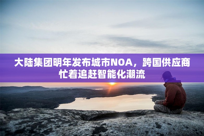 大陆集团明年发布城市NOA，跨国供应商忙着追赶智能化潮流