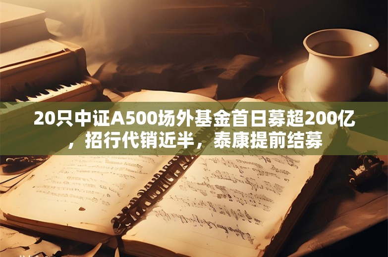 20只中证A500场外基金首日募超200亿，招行代销近半，泰康提前结募