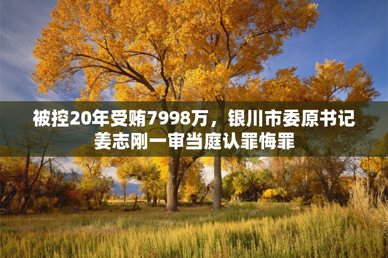 被控20年受贿7998万，银川市委原书记姜志刚一审当庭认罪悔罪