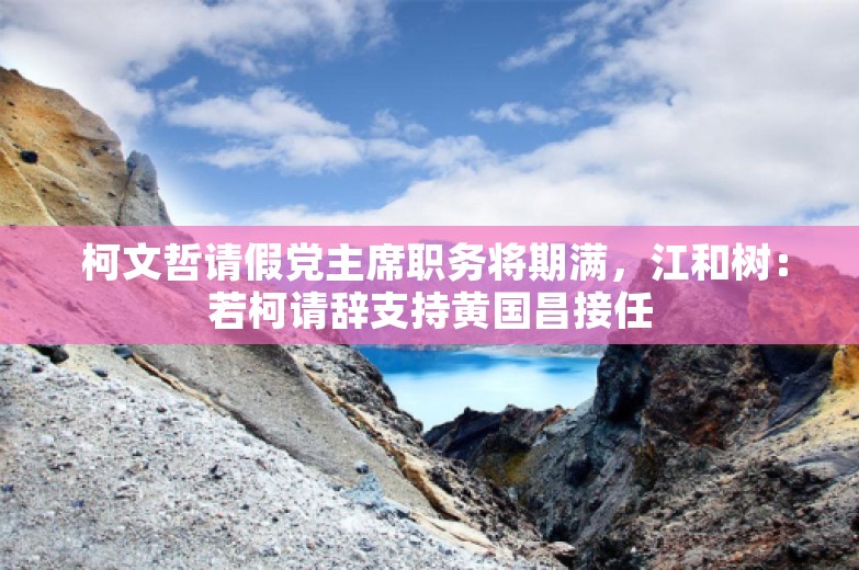  柯文哲请假党主席职务将期满，江和树：若柯请辞支持黄国昌接任