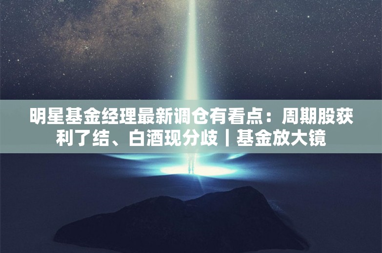 明星基金经理最新调仓有看点：周期股获利了结、白酒现分歧｜基金放大镜