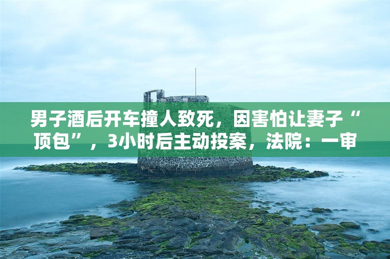 男子酒后开车撞人致死，因害怕让妻子“顶包”，3小时后主动投案，法院：一审获刑2年