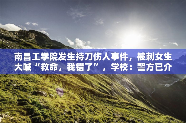 南昌工学院发生持刀伤人事件，被刺女生大喊“救命，我错了”，学校：警方已介入