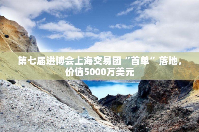 第七届进博会上海交易团“首单”落地，价值5000万美元