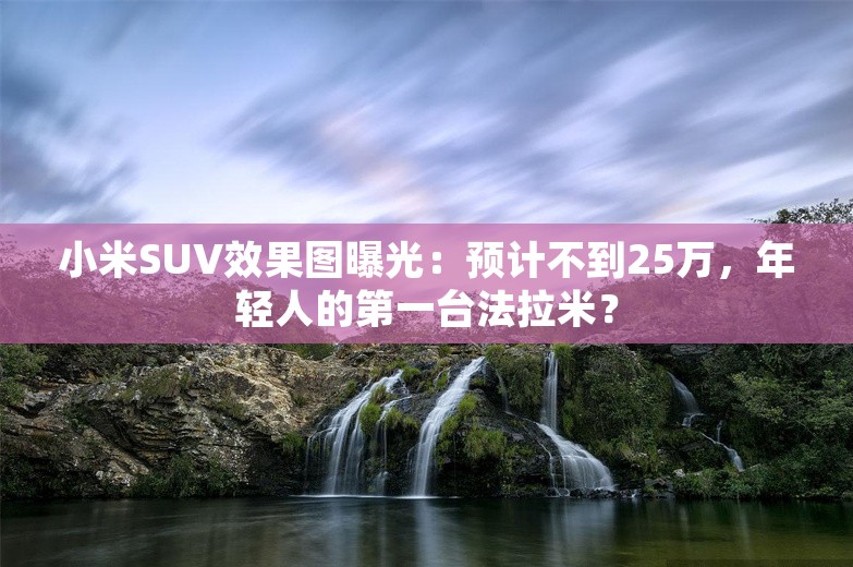 小米SUV效果图曝光：预计不到25万，年轻人的第一台法拉米？