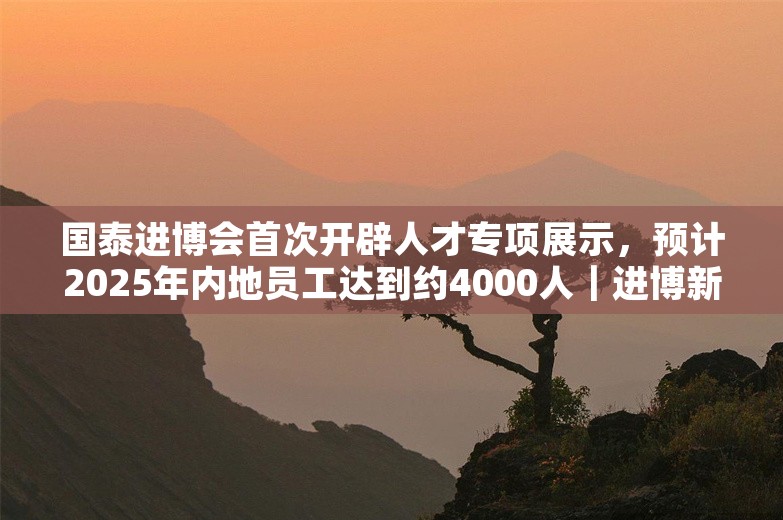 国泰进博会首次开辟人才专项展示，预计2025年内地员工达到约4000人｜进博新机遇