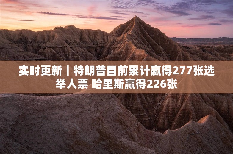 实时更新｜特朗普目前累计赢得277张选举人票 哈里斯赢得226张