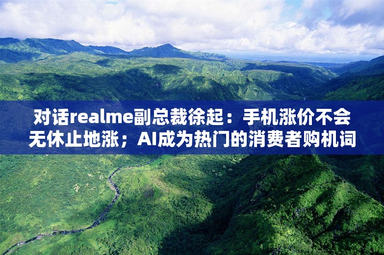 对话realme副总裁徐起：手机涨价不会无休止地涨；AI成为热门的消费者购机词汇