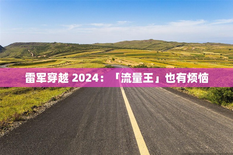 雷军穿越 2024：「流量王」也有烦恼