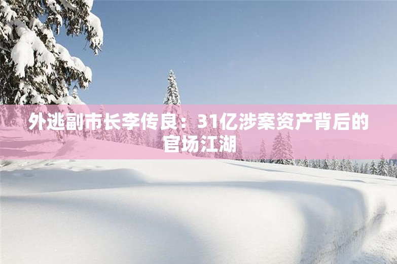 外逃副市长李传良：31亿涉案资产背后的官场江湖