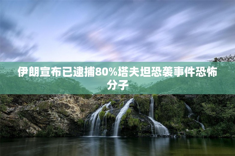 伊朗宣布已逮捕80%塔夫坦恐袭事件恐怖分子