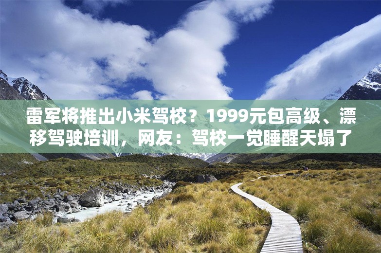 雷军将推出小米驾校？1999元包高级、漂移驾驶培训，网友：驾校一觉睡醒天塌了