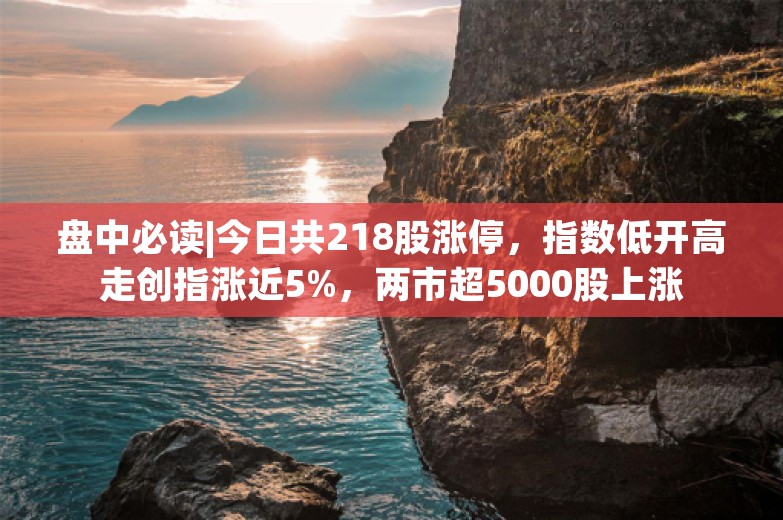 盘中必读|今日共218股涨停，指数低开高走创指涨近5%，两市超5000股上涨