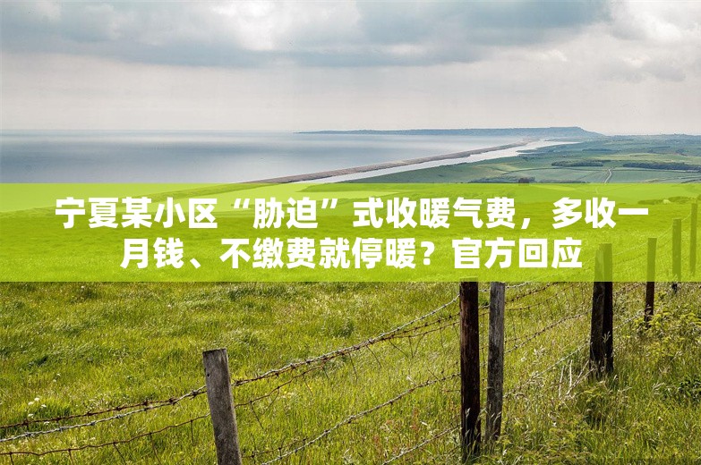 宁夏某小区“胁迫”式收暖气费，多收一月钱、不缴费就停暖？官方回应