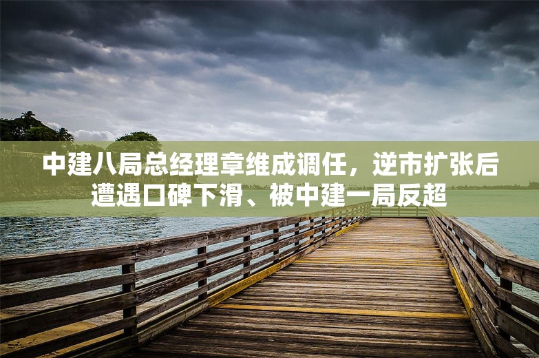 中建八局总经理章维成调任，逆市扩张后遭遇口碑下滑、被中建一局反超