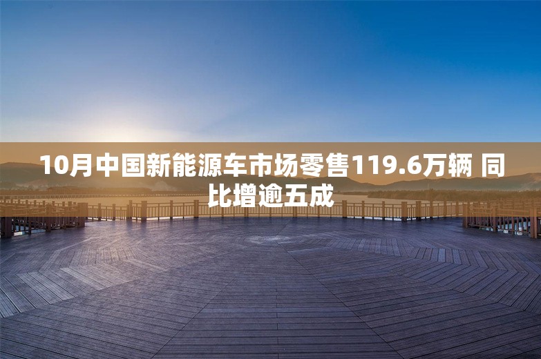 10月中国新能源车市场零售119.6万辆 同比增逾五成