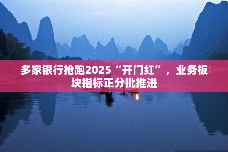 多家银行抢跑2025“开门红”，业务板块指标正分批推进