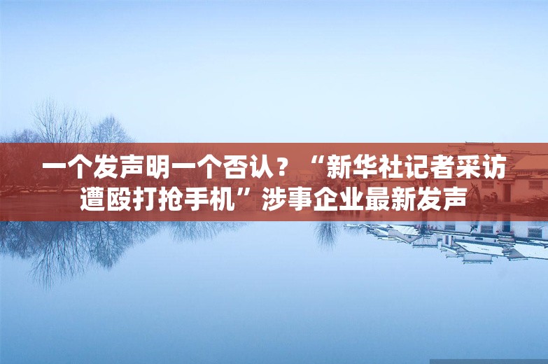 一个发声明一个否认？“新华社记者采访遭殴打抢手机”涉事企业最新发声