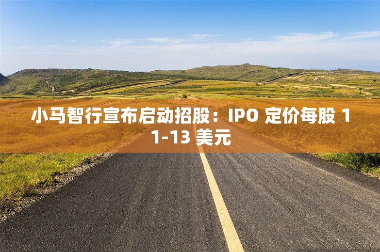 小马智行宣布启动招股：IPO 定价每股 11-13 美元