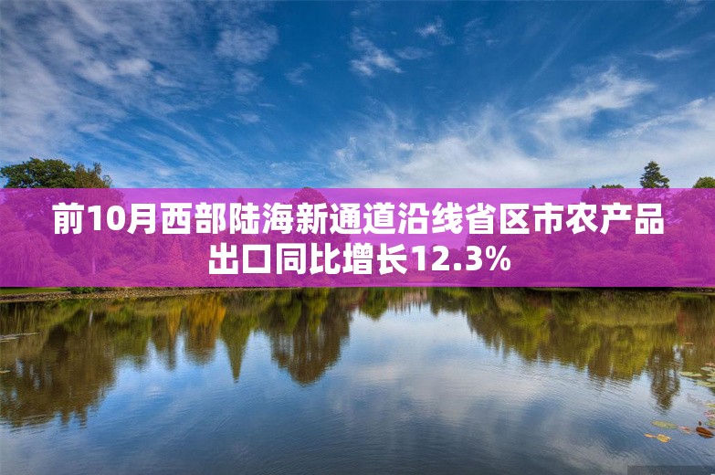 前10月西部陆海新通道沿线省区市农产品出口同比增长12.3%