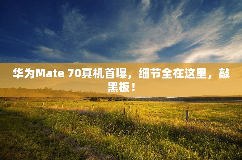 华为Mate 70真机首曝，细节全在这里，敲黑板！