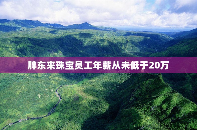 胖东来珠宝员工年薪从未低于20万