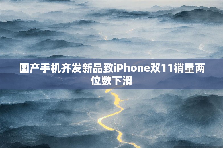 国产手机齐发新品致iPhone双11销量两位数下滑