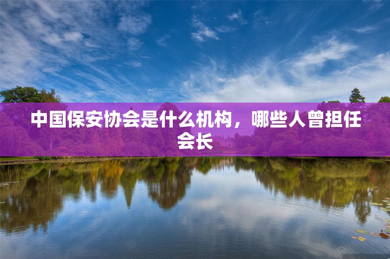 中国保安协会是什么机构，哪些人曾担任会长