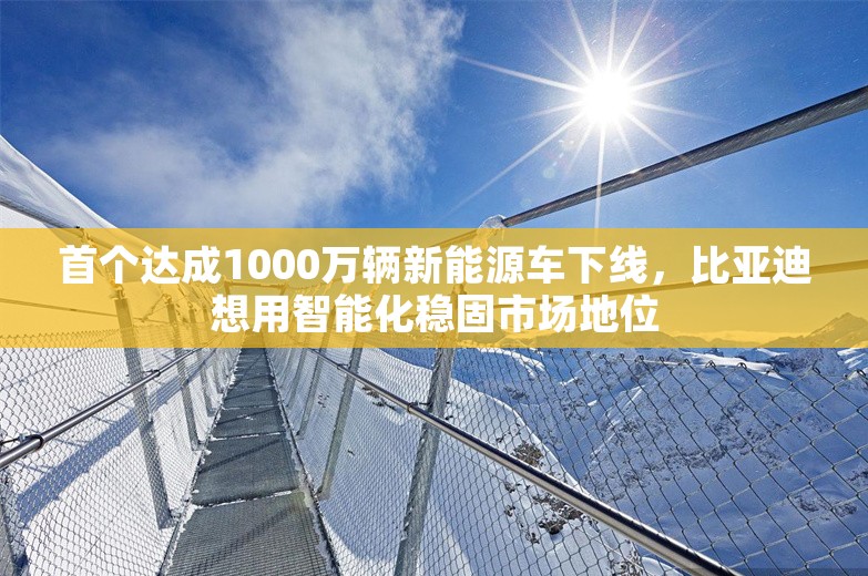 首个达成1000万辆新能源车下线，比亚迪想用智能化稳固市场地位