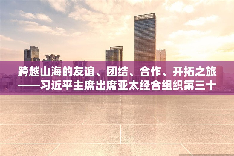 跨越山海的友谊、团结、合作、开拓之旅——习近平主席出席亚太经合组织第三十一次领导人非正式会议、二十国集团领导人第十九次峰会并对秘鲁、巴西进行国事访问意义非凡、影响深远