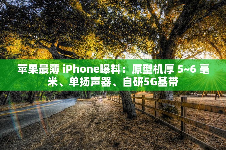 苹果最薄 iPhone曝料：原型机厚 5~6 毫米、单扬声器、自研5G基带