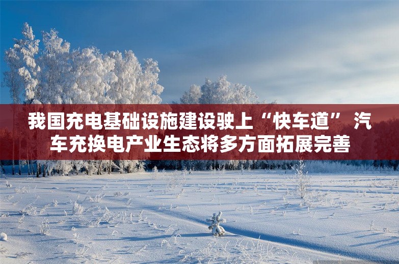 我国充电基础设施建设驶上“快车道” 汽车充换电产业生态将多方面拓展完善