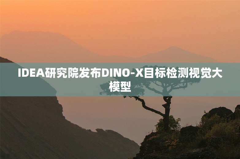 IDEA研究院发布DINO-X目标检测视觉大模型