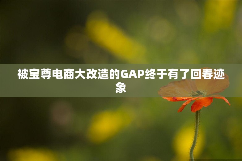 被宝尊电商大改造的GAP终于有了回春迹象