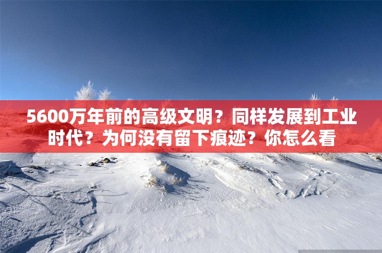 5600万年前的高级文明？同样发展到工业时代？为何没有留下痕迹？你怎么看