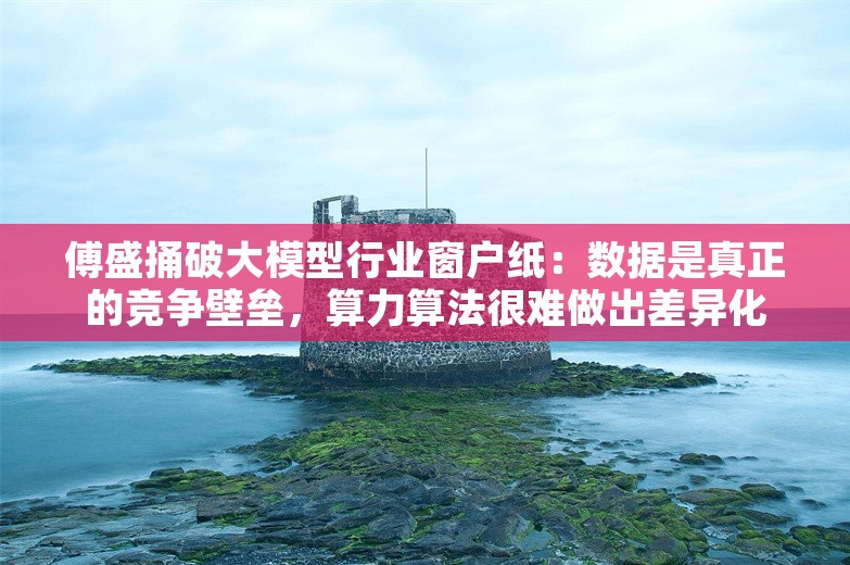 傅盛捅破大模型行业窗户纸：数据是真正的竞争壁垒，算力算法很难做出差异化