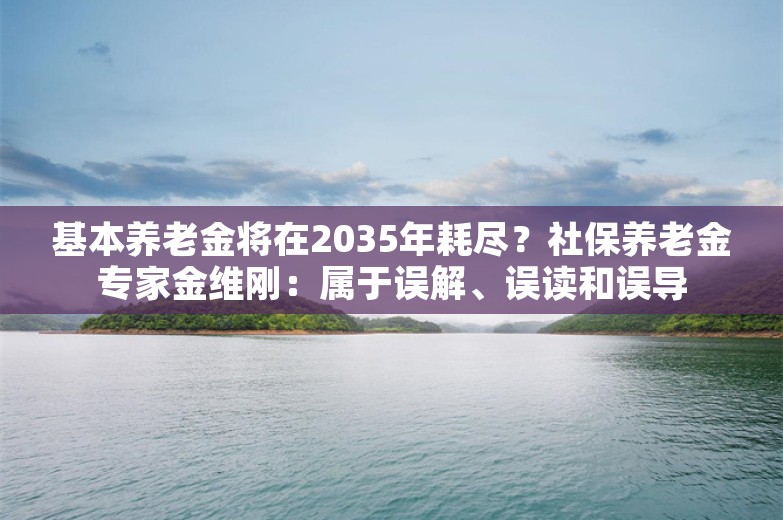 基本养老金将在2035年耗尽？社保养老金专家金维刚：属于误解、误读和误导