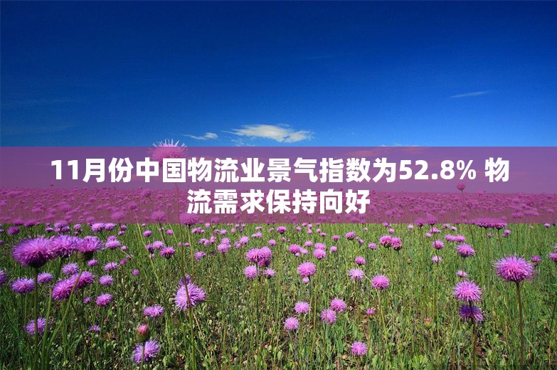 11月份中国物流业景气指数为52.8% 物流需求保持向好