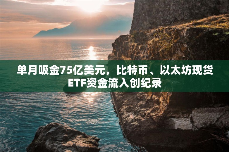 单月吸金75亿美元，比特币、以太坊现货ETF资金流入创纪录