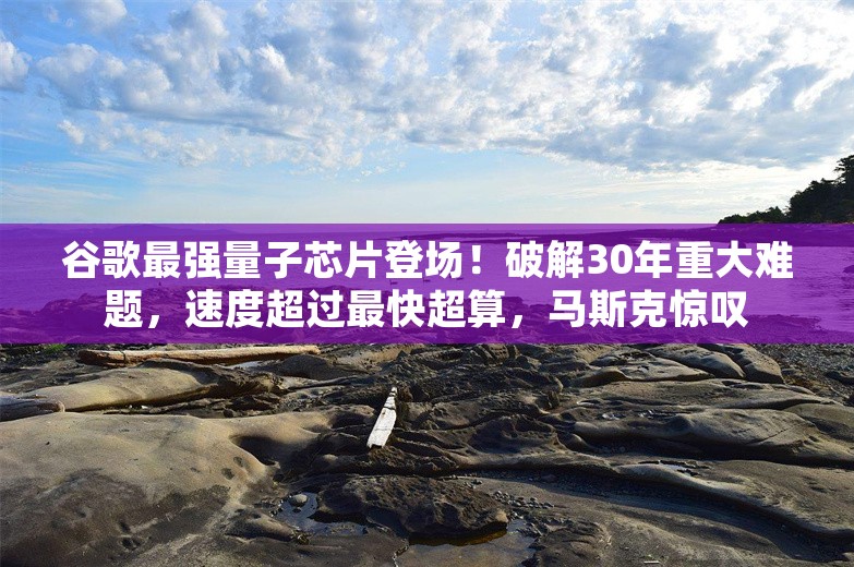 谷歌最强量子芯片登场！破解30年重大难题，速度超过最快超算，马斯克惊叹