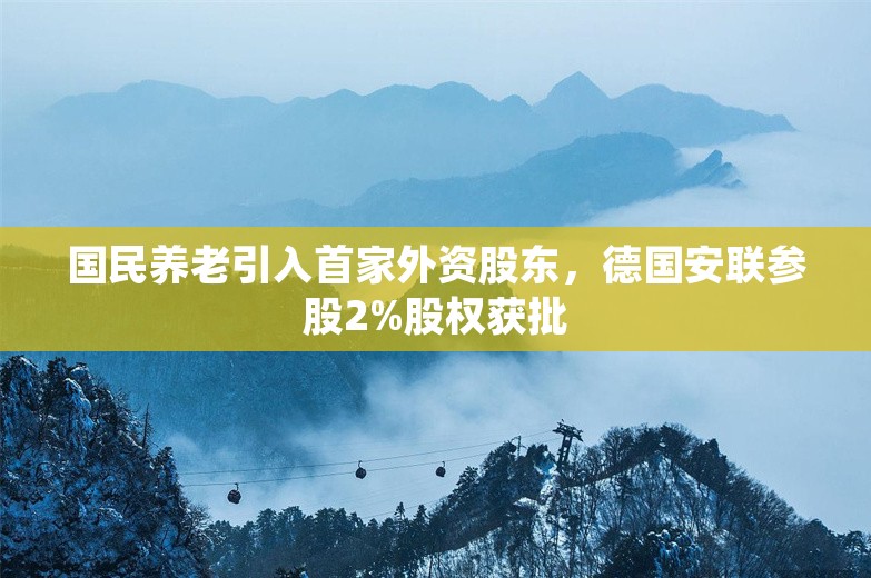 国民养老引入首家外资股东，德国安联参股2%股权获批