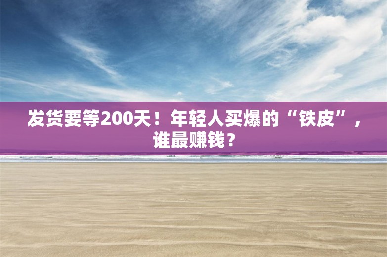 发货要等200天！年轻人买爆的“铁皮”，谁最赚钱？