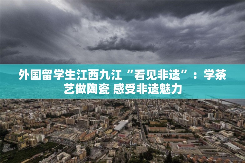 外国留学生江西九江“看见非遗”：学茶艺做陶瓷 感受非遗魅力