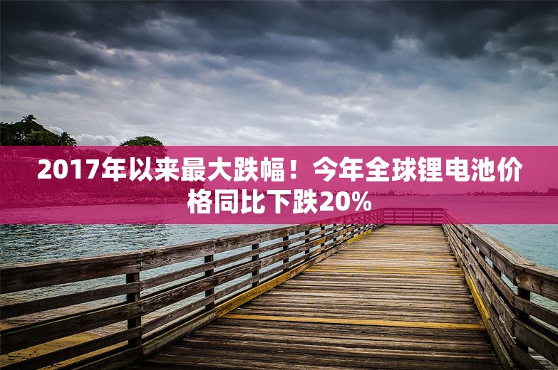 2017年以来最大跌幅！今年全球锂电池价格同比下跌20%