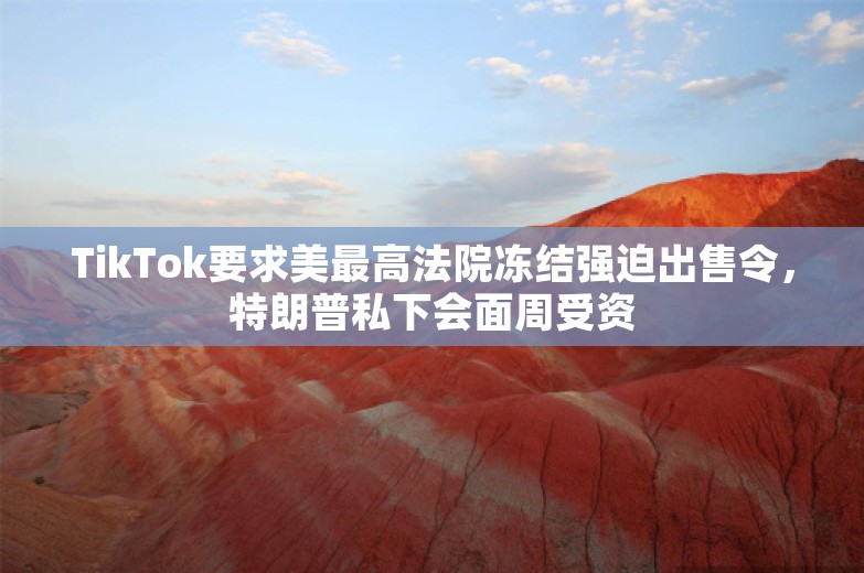 TikTok要求美最高法院冻结强迫出售令，特朗普私下会面周受资