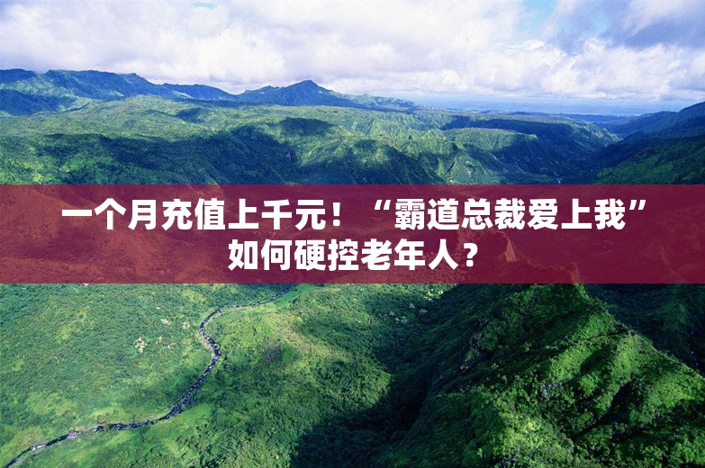 一个月充值上千元！“霸道总裁爱上我”如何硬控老年人？